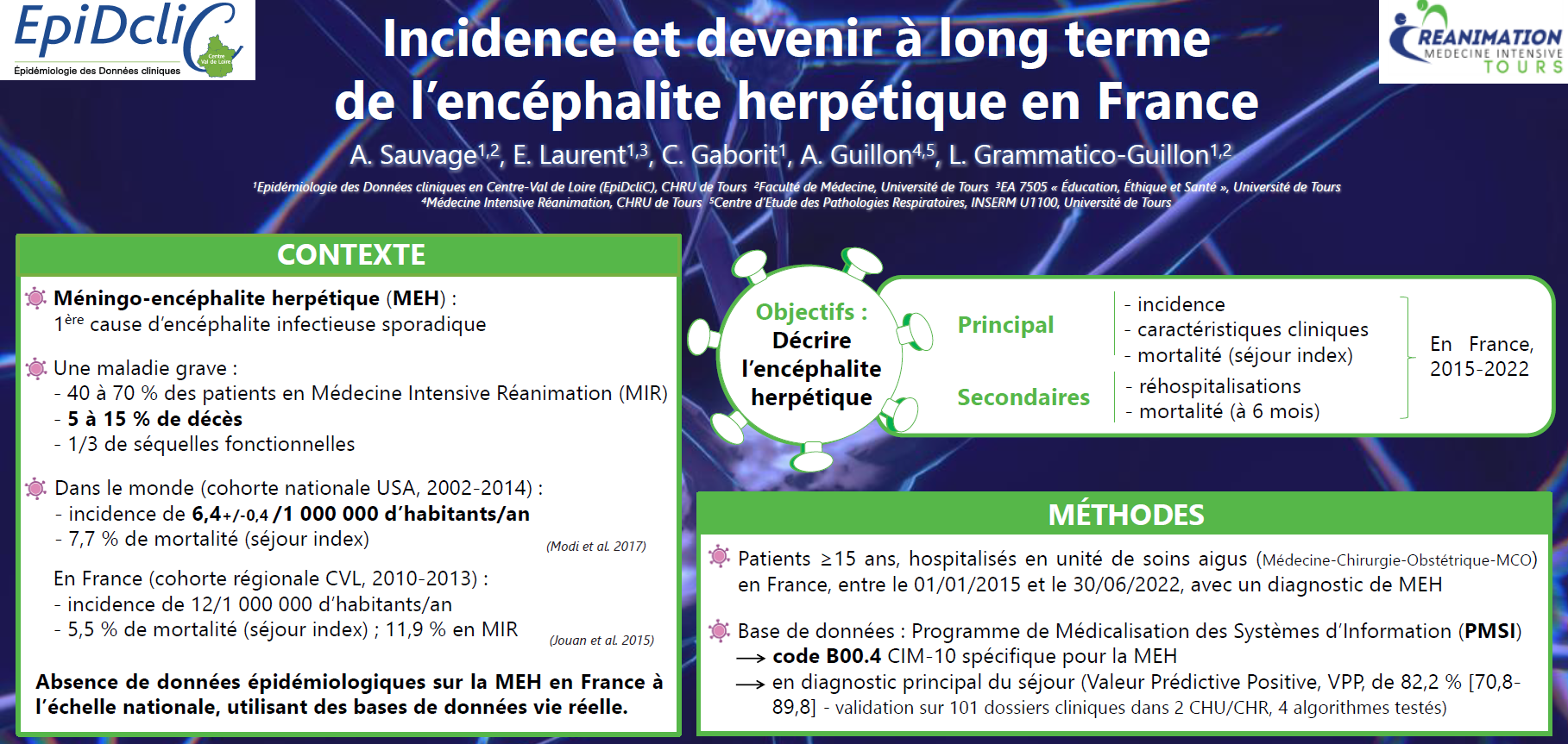 Incidence et devenir à long terme de l’encéphalite herpétique en France
